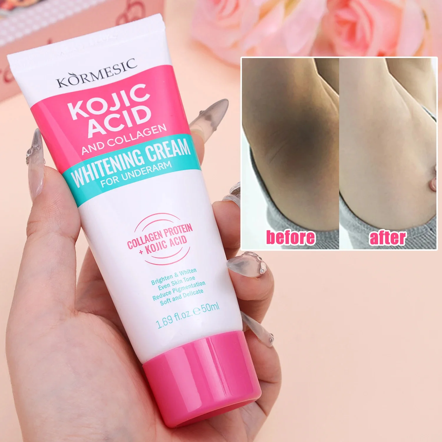 Skincare Collagen - 콜라겐 겨드랑이 미백 크림 (어두운 피부용),
