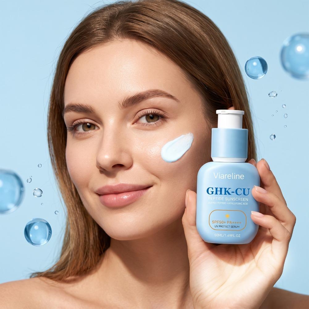 Spf 50 Sunscreen - 50ml GHK-Cu 펩타이드 선스크린 구리 히알루론산