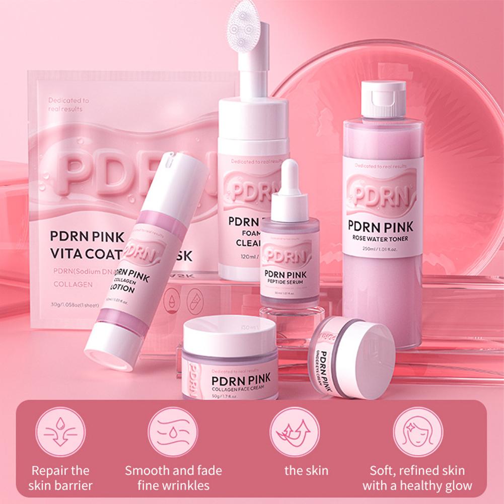 Skincare Glow Glowing - 핑크 PDRN 연어 DNA 콜라겐 스킨케어