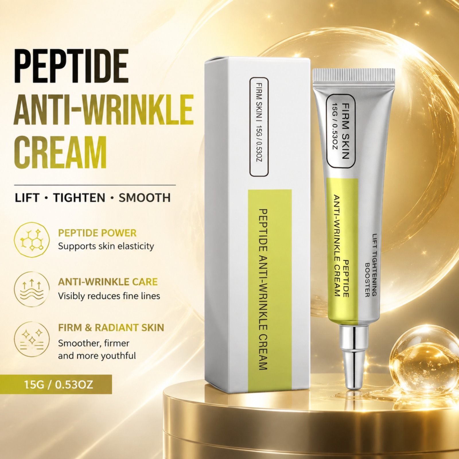 Skincare Retinol - 펩타이드 레티놀 페이스 크림 퍼밍 스무딩