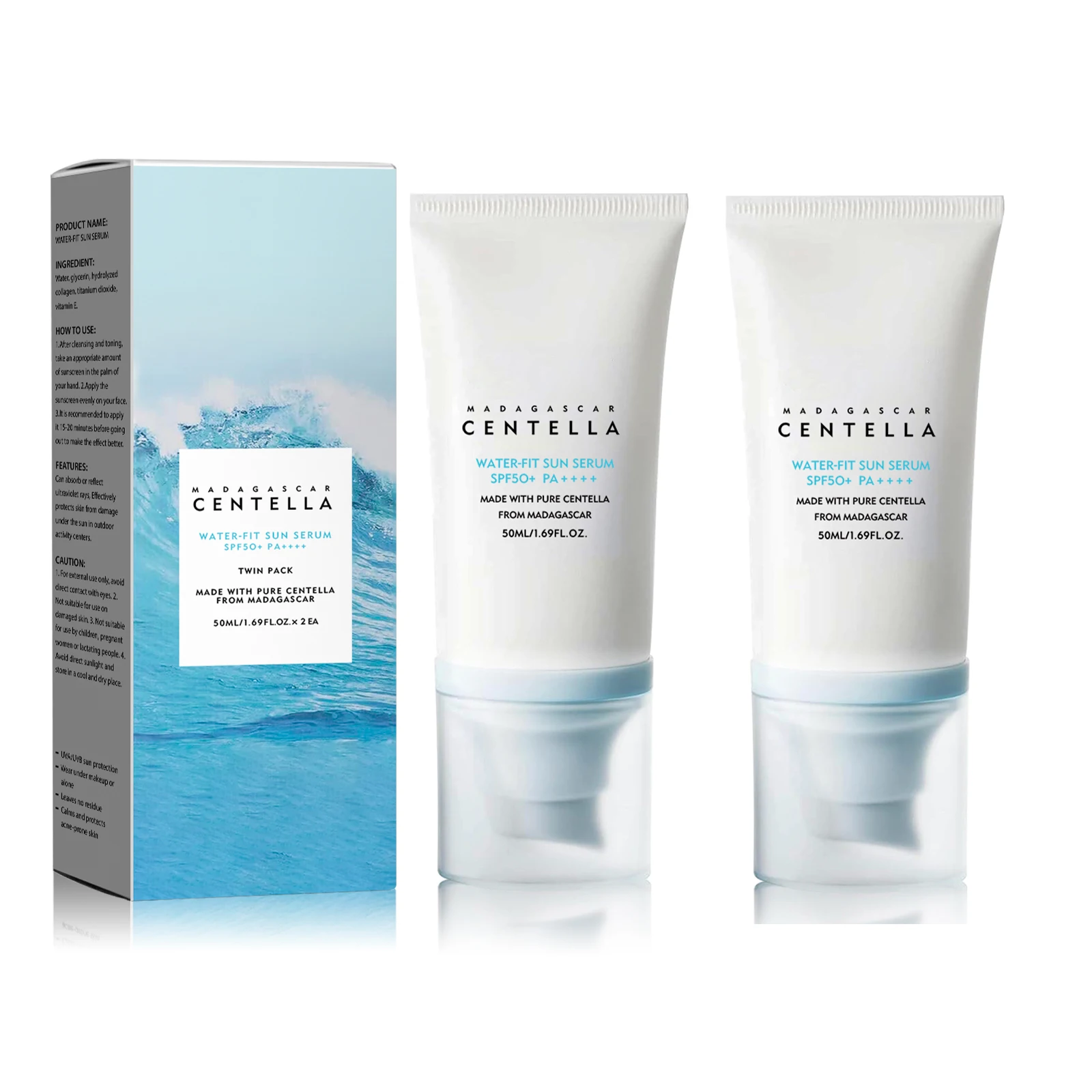 Spf 50 Sunscreen - 2/1개 SPF50+ 선크림 센텔라 강력한 자외선