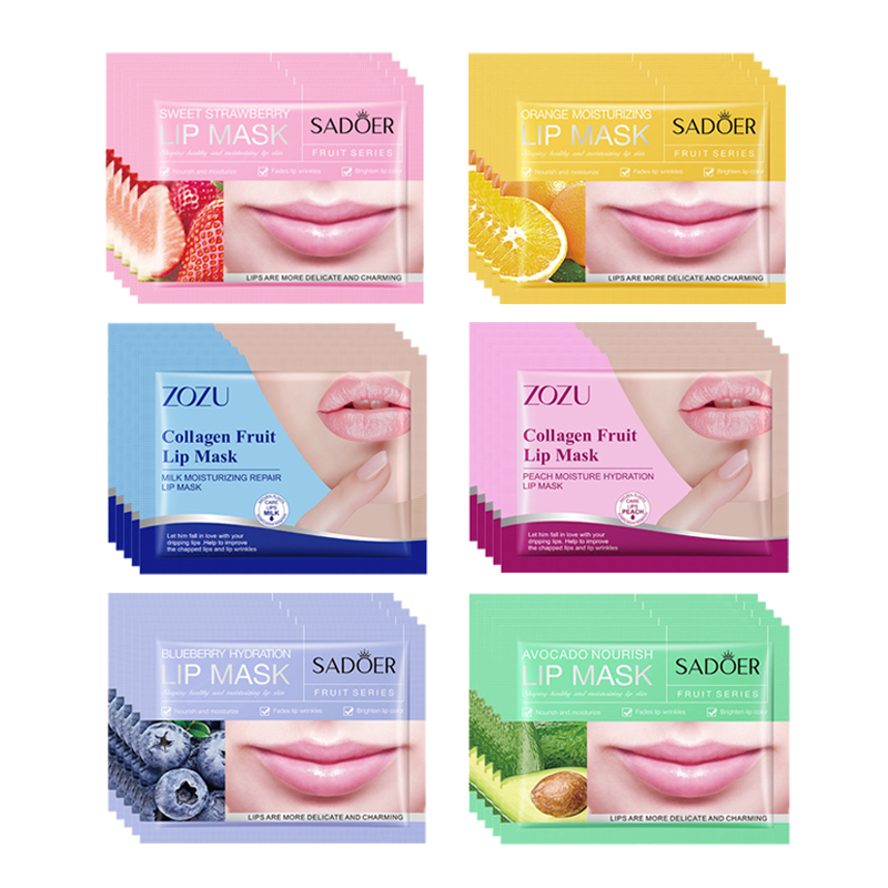 Skincare Collagen - 30pcs 과일 립 마스크 모이스춰 라이징
