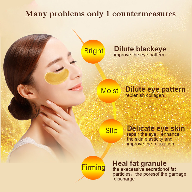10/20pcs 골든 크리스탈 콜라겐 아이 마스크 안티 - Skincare Collagen 리뷰 및 가격