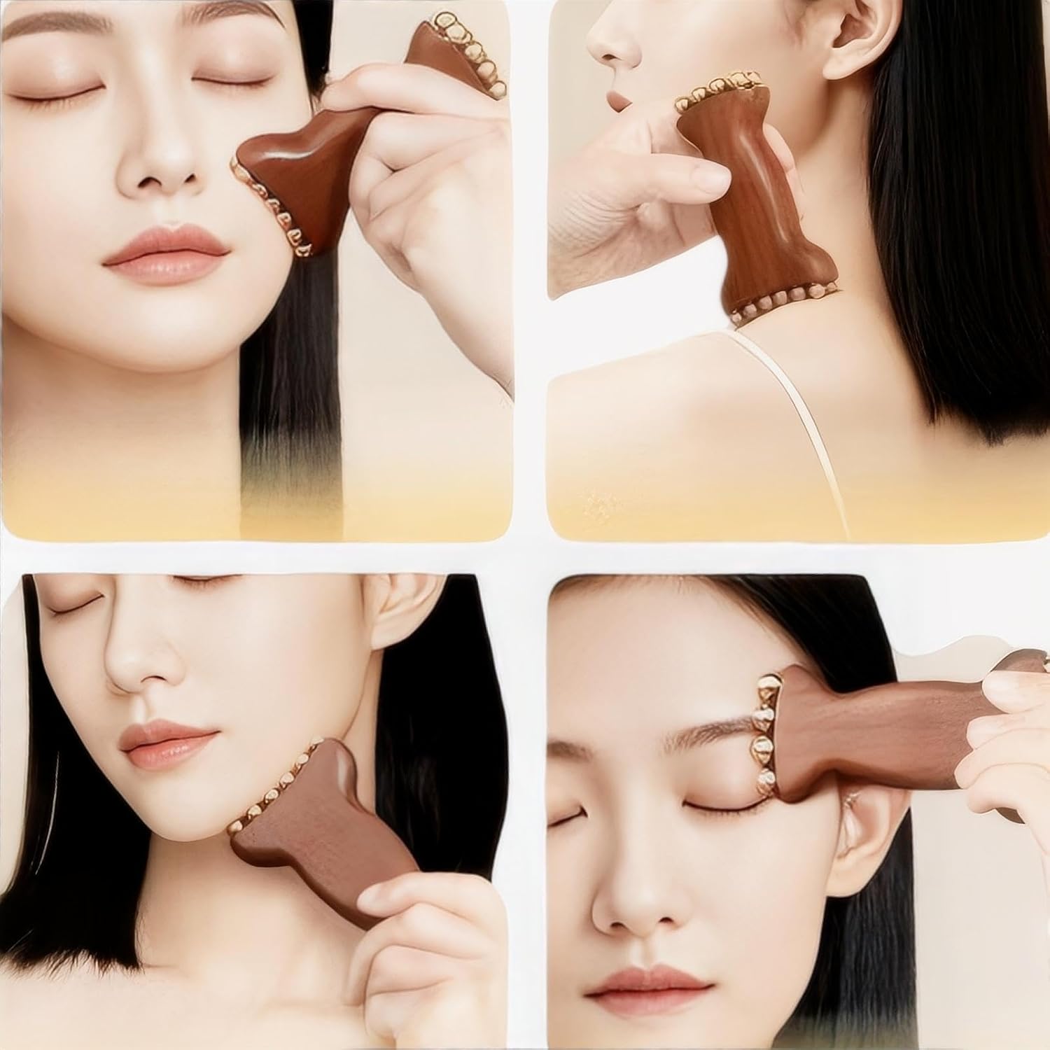 황동 페이셜 컨투어 롤러, 리프팅, 탄력 및 광채를 위 - Skincare Glow Glowing 리뷰 및 가격