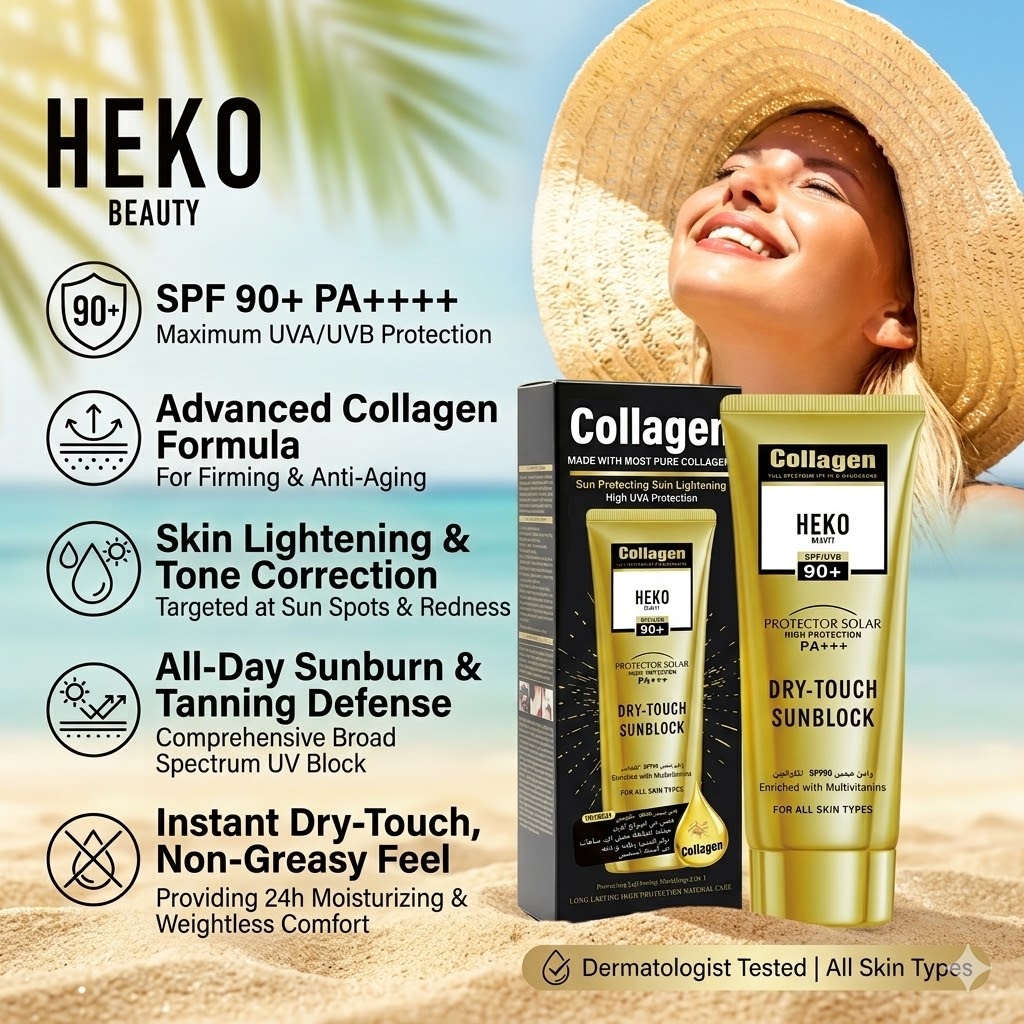 헤코 뷰티 콜라겐 드라이 터치 선블록 SPF 90+ P - Skincare Collagen 리뷰 및 가격